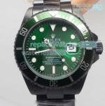 Replica Rolex Submariner Green Dial Green Ceramic Bezel All Black Watch